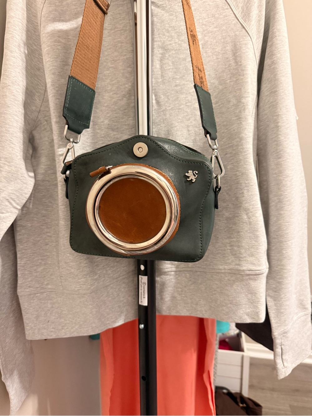 Pratesi Firenze Luxe Italian Leather Camera Crossbody Bag